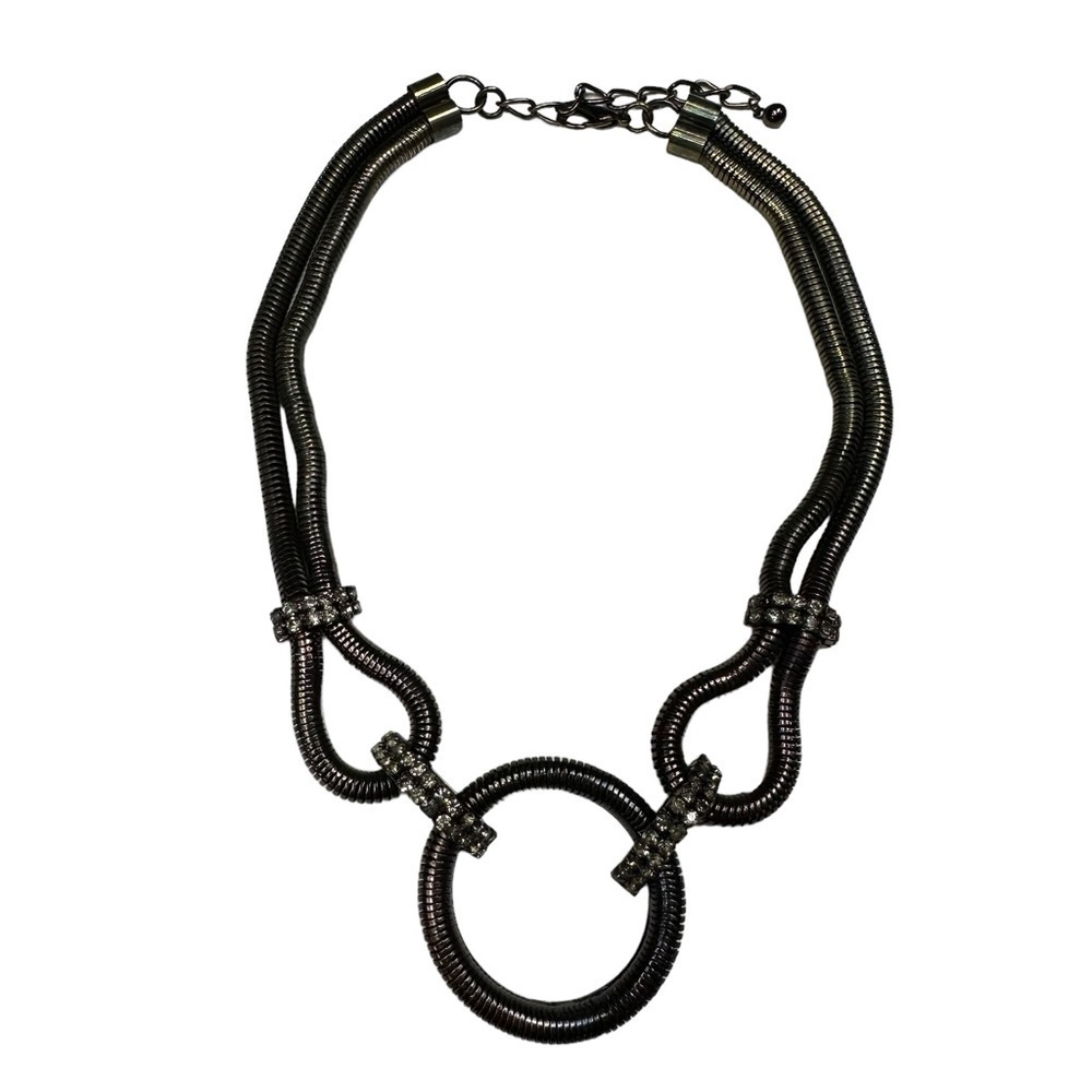 Bronze Metallic Chunky Circle Necklace